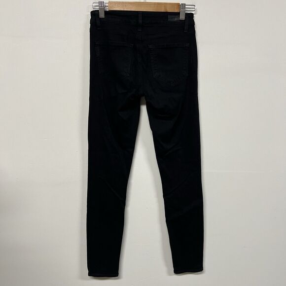 Paige Verdugo Ultra Skinny Jeans Size 24 Black Shadow Low Rise Casual Denim USA - Picture 3 of 14